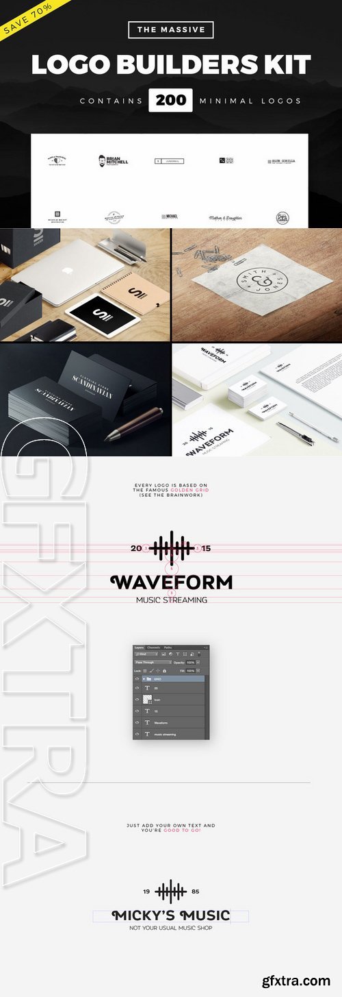 CM - Massive Logo Builder Kit | 200 Logos 323256