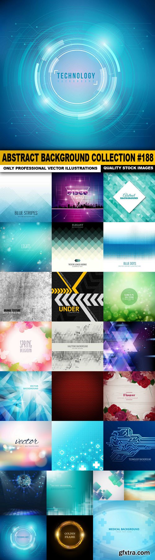 Abstract Background Collection #188 - 25 Vector