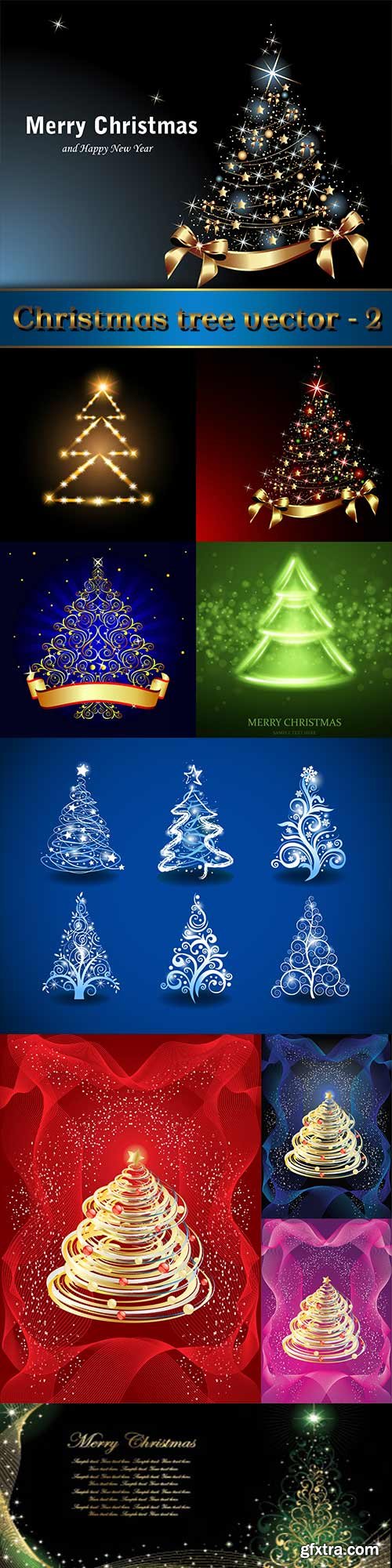 Christmas tree vector - 2