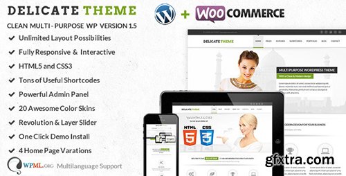 ThemeForest - Delicate v2.5.5 - Clean Multi-Purpose WordPress Theme - 4803243