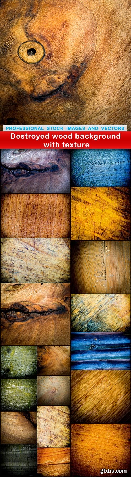 Destroyed wood background with texture - 20 UHQ JPEG