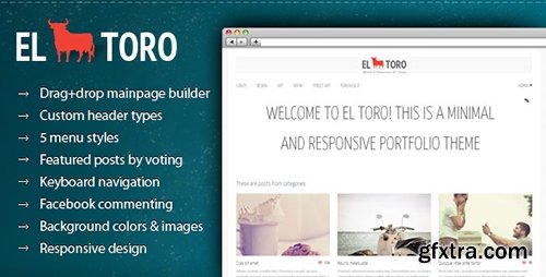 ThemeForest - El Toro 0.9 - Minimal and Responsive Portfolio Theme - 2789391