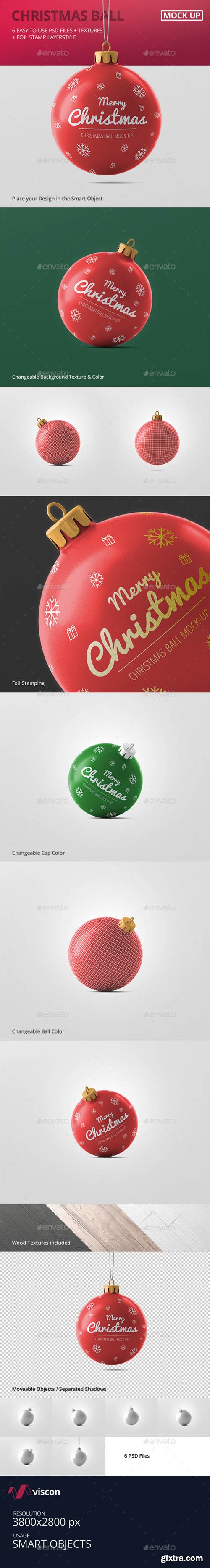 Graphicriver - Christmas Ball Mockup 18739118