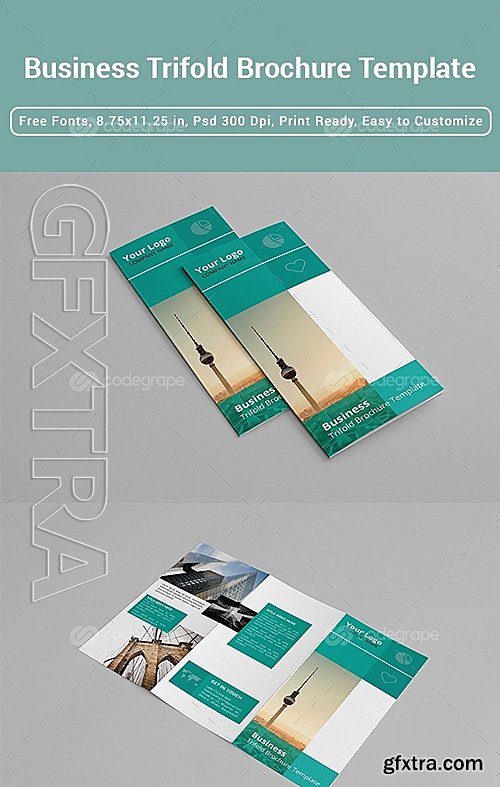 Corporate Trifold Brochure Template 9081