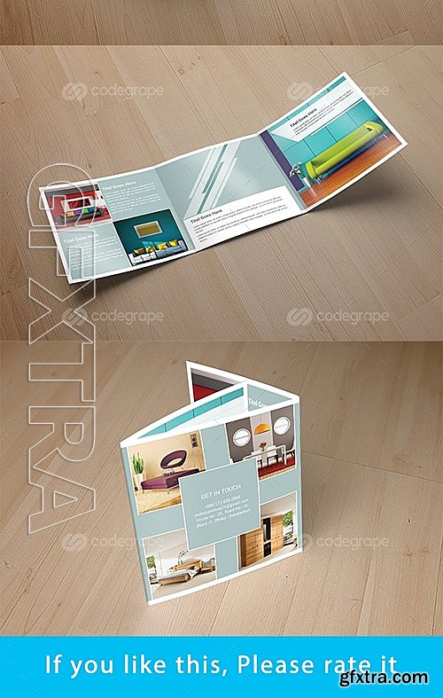 Square Interior Trifold Brochure 9080