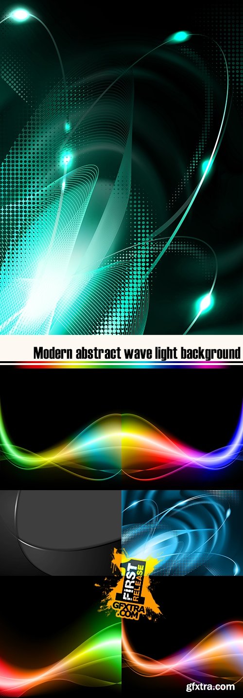 Modern abstract wave light background