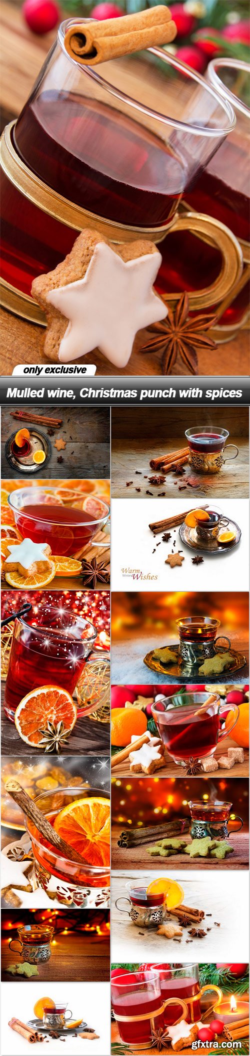 Mulled wine, Christmas punch with spices - 14 UHQ JPEG