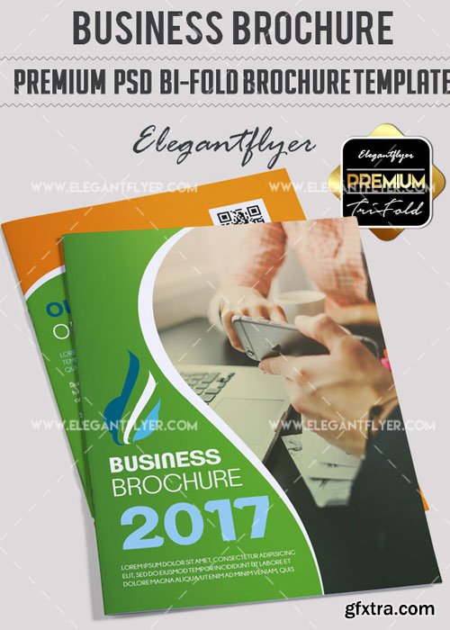 Business Premium Bi – Fold PSD V15 Brochure Template