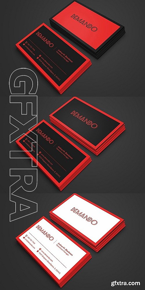 CM - Black and Red Business Card 1122050