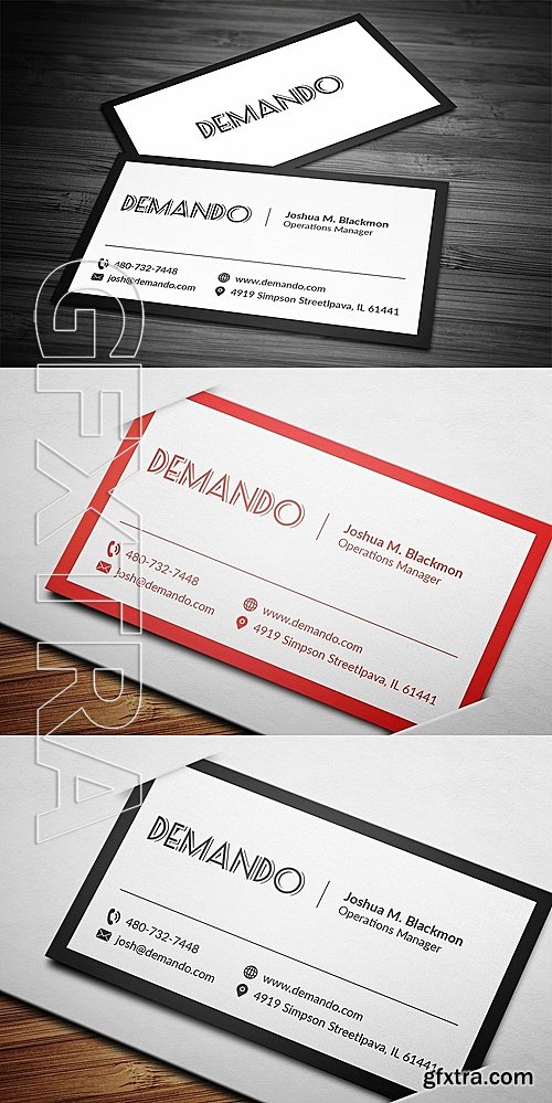 CM - Black and Red Business Card 1122050