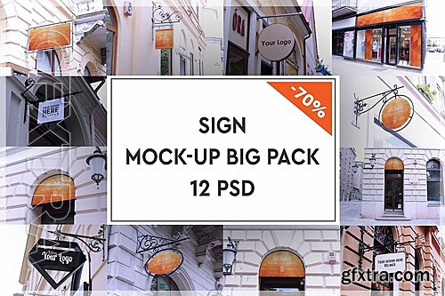 CM - Shop Sign Mock-up Big Pack 1123541