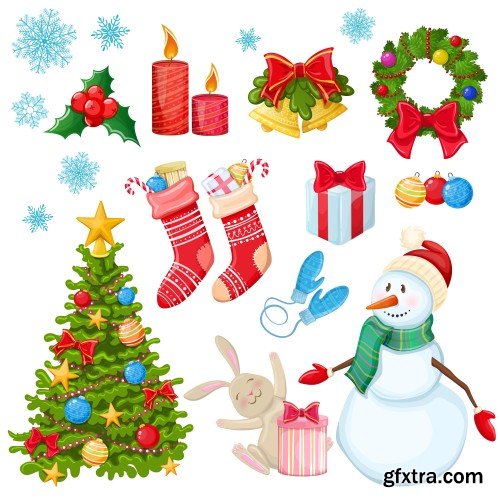 Christmas vector  illustration for decoration, Christmas icons