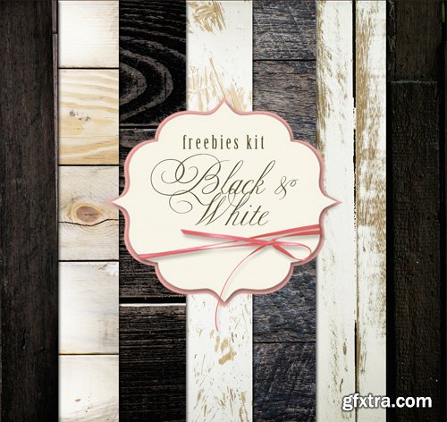 Wood Background Textures - Black & White