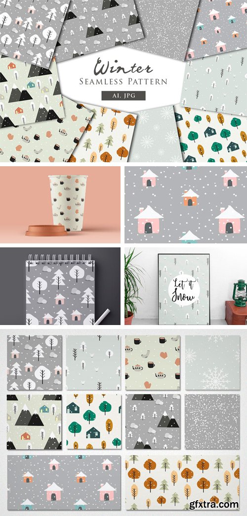 CM 1127197 - Winter - Seamless Patterns