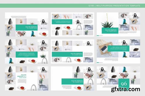 CreativeMarket G100 Magazine Powerpoint Template 1071828