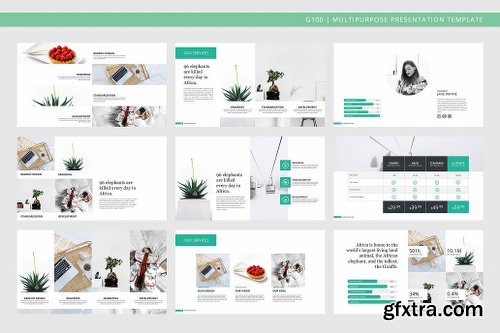 CreativeMarket G100 Magazine Powerpoint Template 1071828