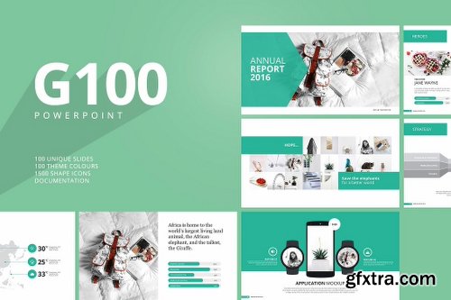 CreativeMarket G100 Magazine Powerpoint Template 1071828