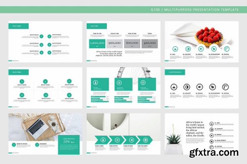 CreativeMarket G100 Magazine Powerpoint Template 1071828