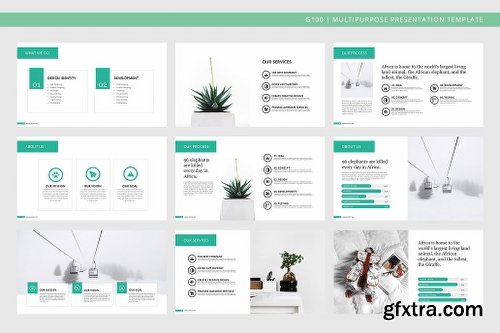 CreativeMarket G100 Magazine Powerpoint Template 1071828