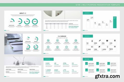 CreativeMarket G100 Magazine Powerpoint Template 1071828