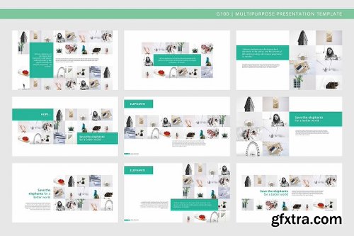 CreativeMarket G100 Magazine Powerpoint Template 1071828