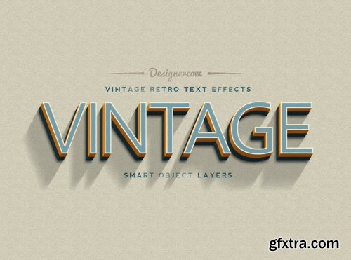 14 Vintage Retro Text Effects