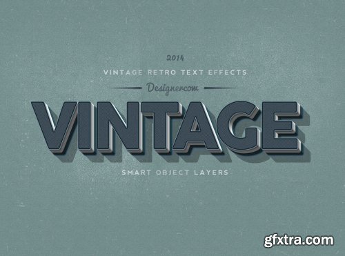 14 Vintage Retro Text Effects