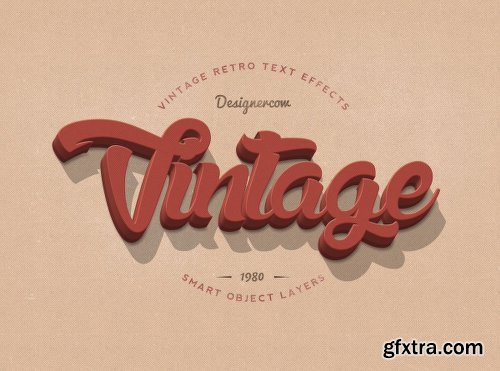 14 Vintage Retro Text Effects