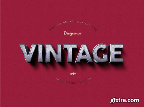 14 Vintage Retro Text Effects