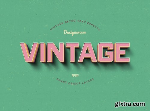 14 Vintage Retro Text Effects