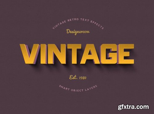 14 Vintage Retro Text Effects