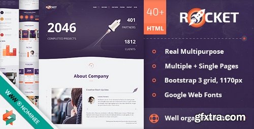 ThemeForest - Rocket v1.1.1 - Creative Multipurpose HTML Template 10935173