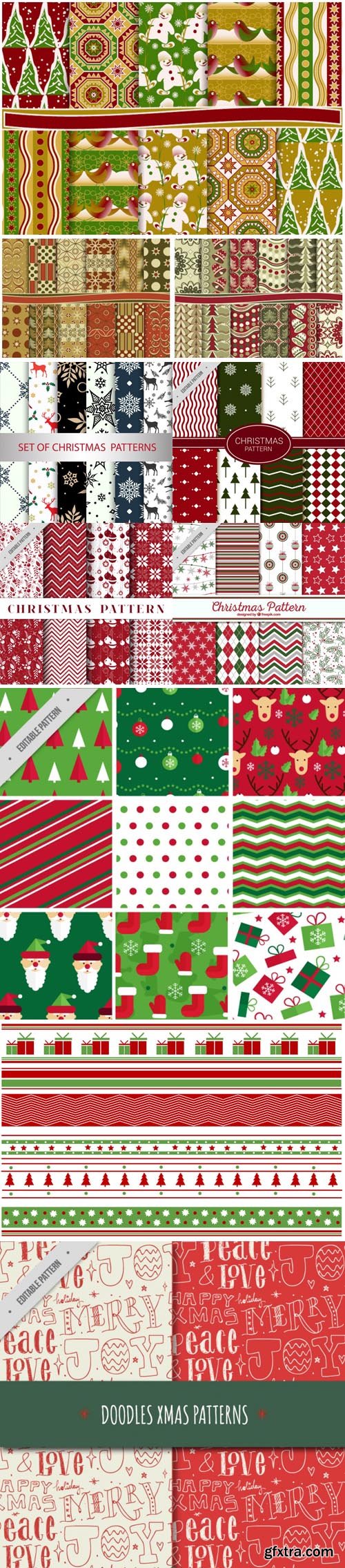 Cute Patterns Collection for Christmas in Vector [AI/EPS]