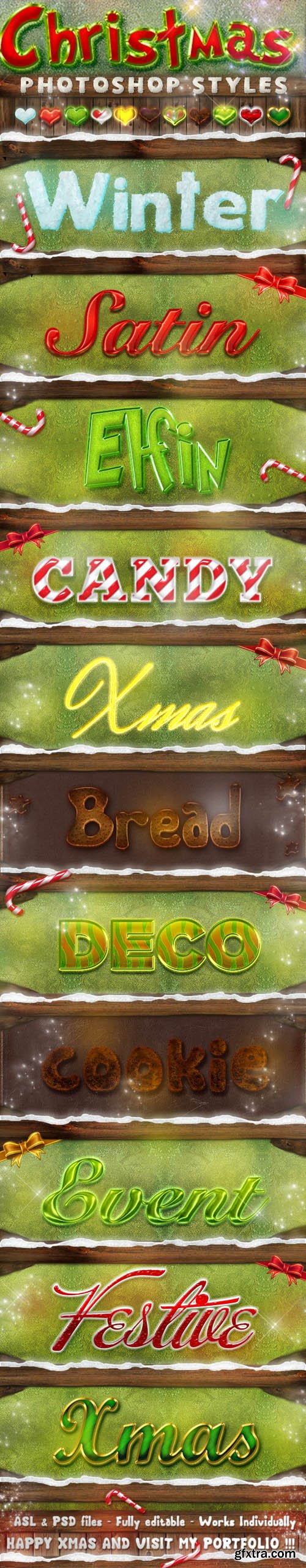 Christmas Photoshop Styles - Text Effects [ASL/PSD]