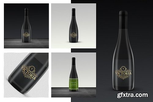 CreativeMarket Wine Label Bottle 1123554