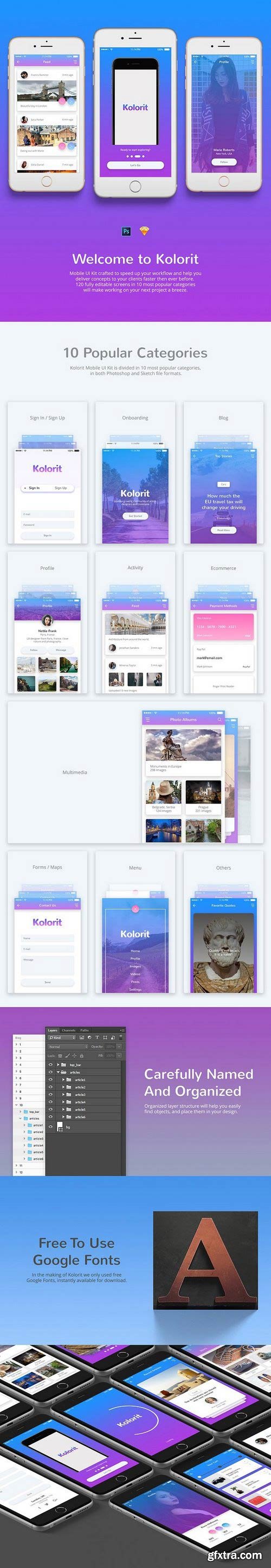 CM - Kolorit Mobile UI Kit 1119908