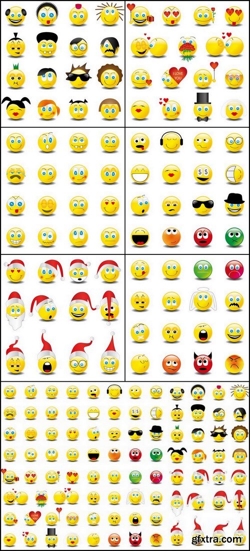 Smilies Smiley Emoticon Faces Icon - 7 EPS Vector Stock