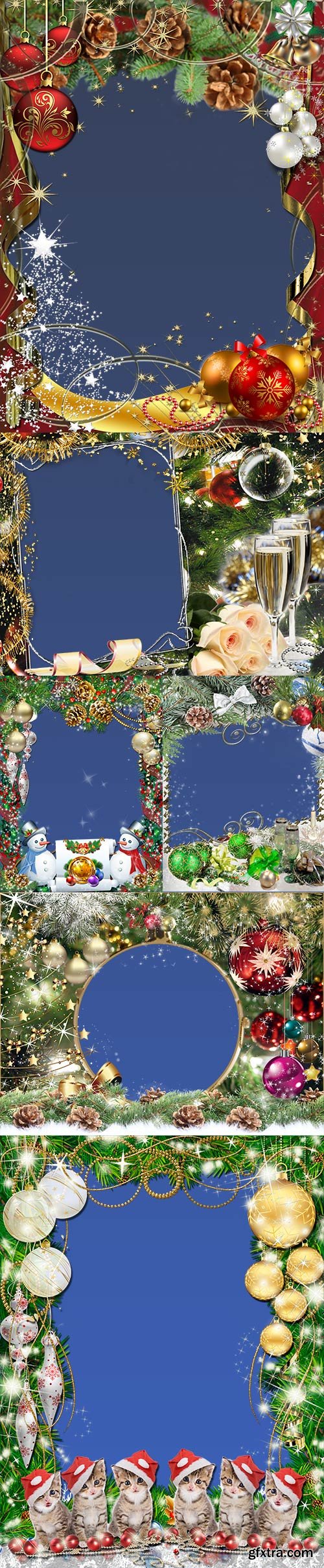 Collection of Christmas frames PNG - 3