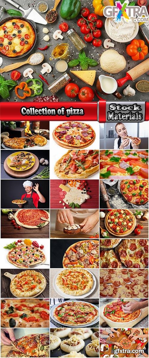 Collection of pizza ingredients of products for the preparation of a vegetable pie 25 HQ Jpeg