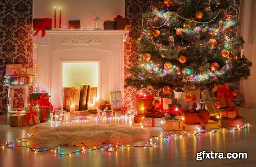 Christmas Christmas tree a collection interior Christmas light garland 25 HQ Jpeg