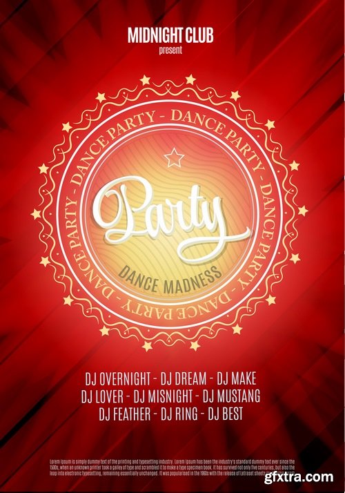 Collection of flyer Christmas party invitation card 25 EPS