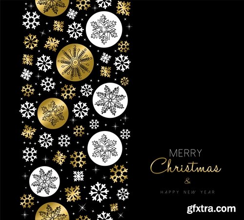 Collection New Year banner Christmas flyer background is winter gift card 3-25 EPS