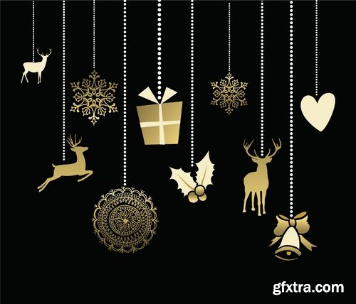 Collection New Year banner Christmas flyer background is winter gift card 3-25 EPS