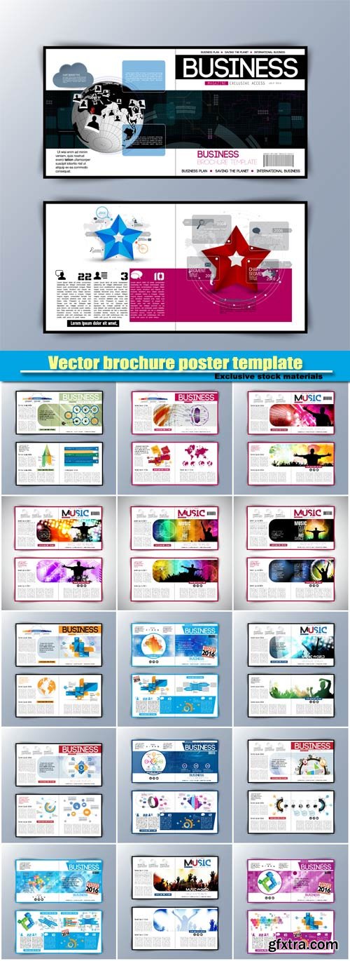 Vector brochure poster template