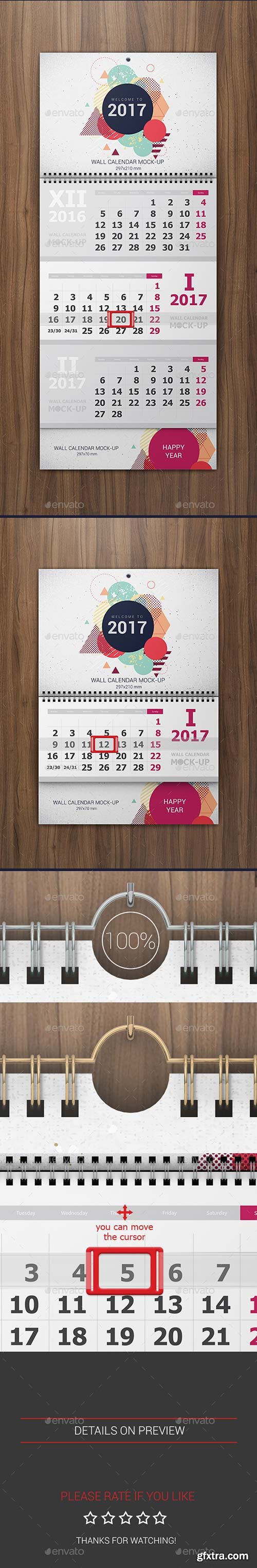 GraphicRiver 18940852 - Wall Calendars Mock-Up