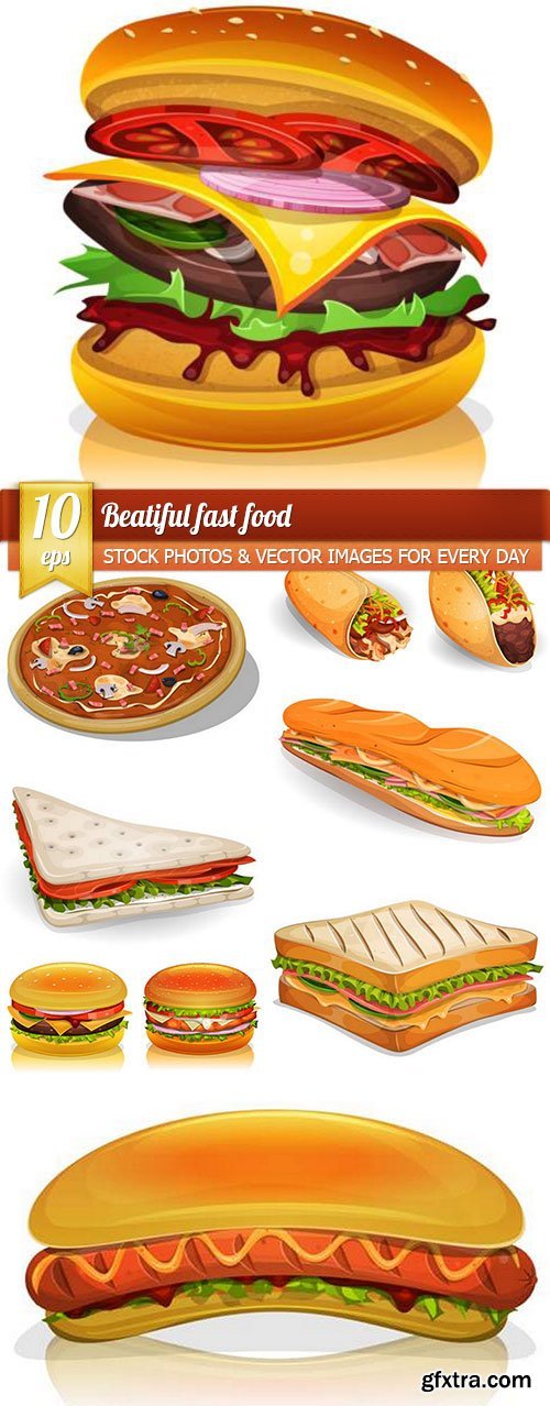 Beatiful fast food, 10 x EPS