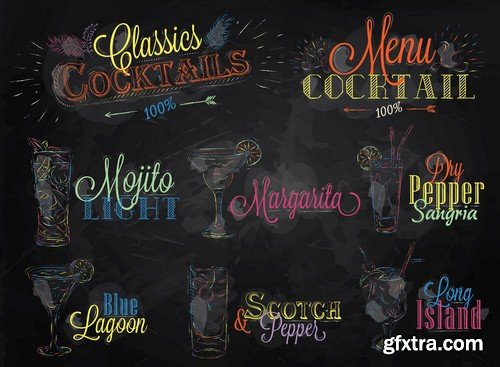 Cocktail menu - 5 EPS