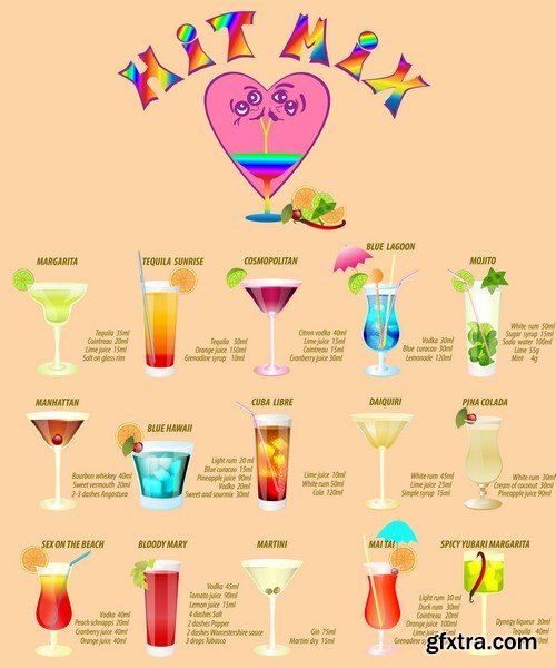 Cocktail menu - 5 EPS