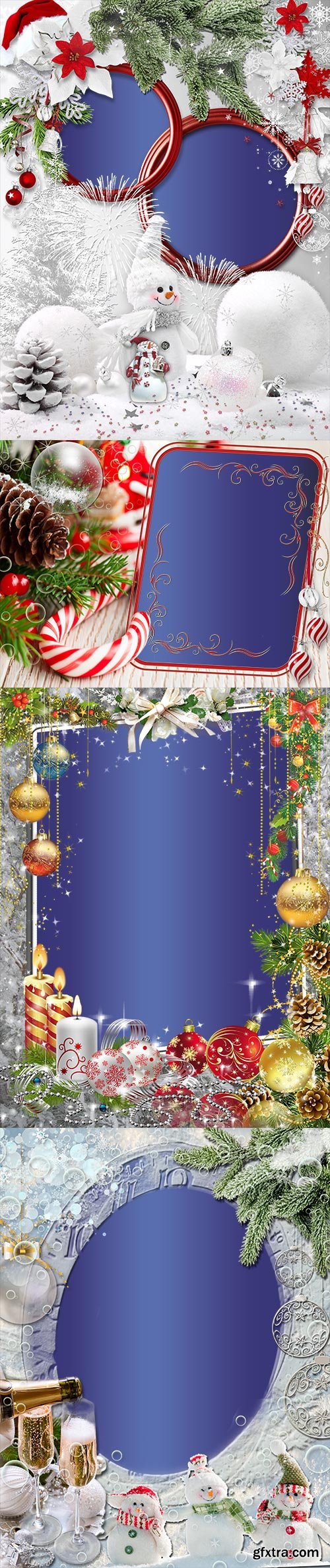 Collection of Christmas frames PNG - 4