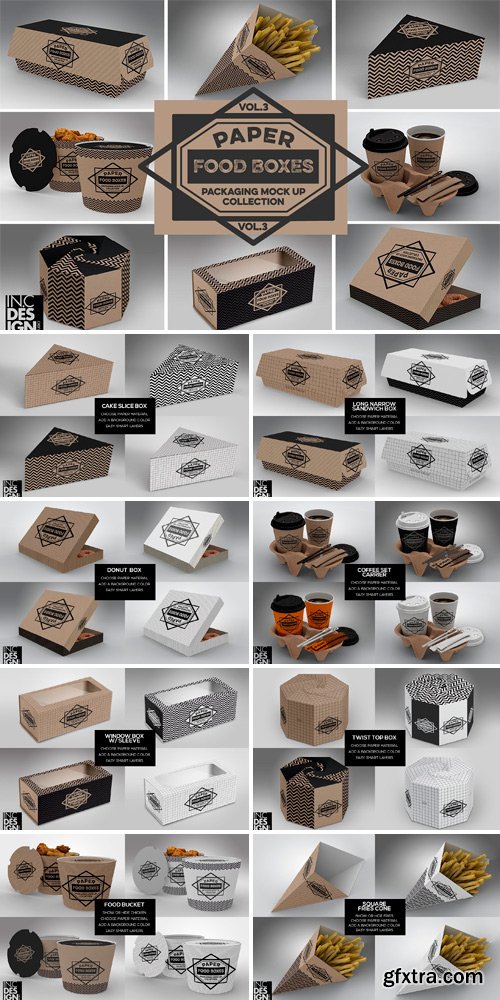 CM 1107561 - VOL.3 Food Box Packaging MockUps